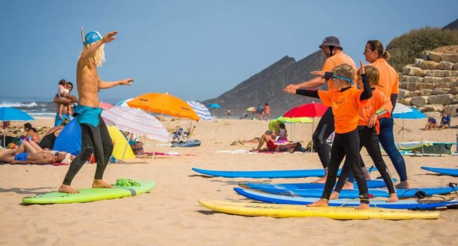 Familie surfvakantie Portugal